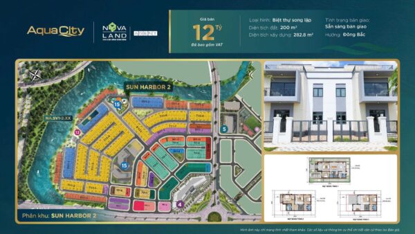 Thông tin chi tiết căn biệt thự song lập Aqua City