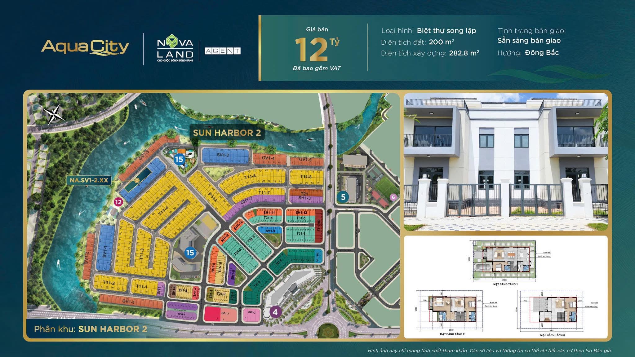 Thông tin chi tiết căn biệt thự song lập Aqua City