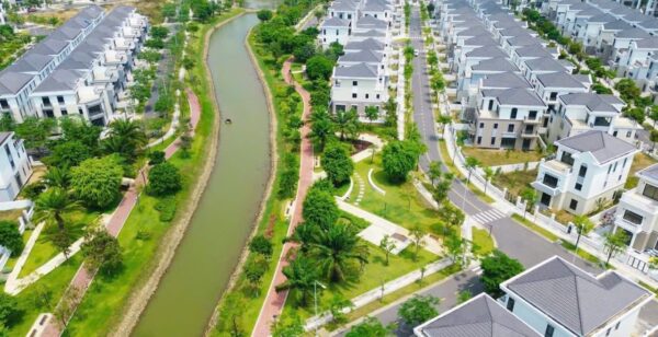 Hướng view sông biệt thự aqua city