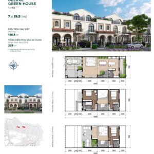 Mặt bằng thiết kế nhà phố 7x19.5 River Park 2 Aqua City