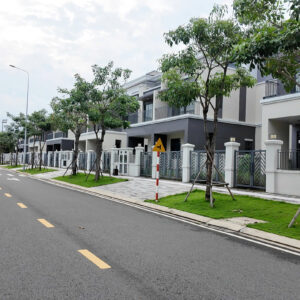 Đường trước nhà 19 mét căn nhà phố 8x20 Sun Harbor 3 Aqua City