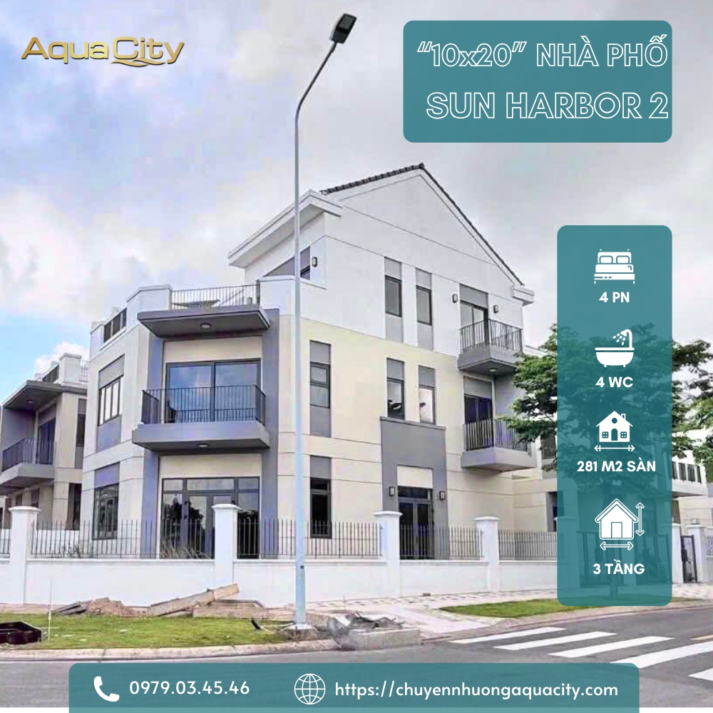 Bán Nhà Aqua City - Căn góc Sun Harbor 2, Aqua City