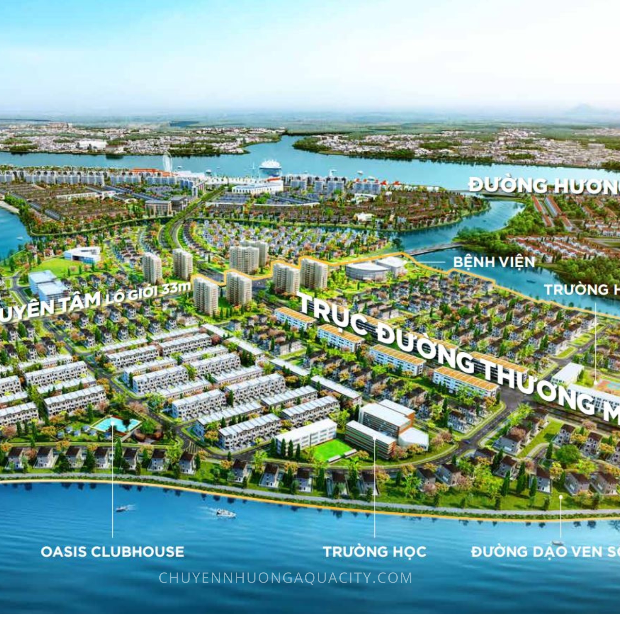 Vị trí và kết nối tại khu River Park 2, Aqua City