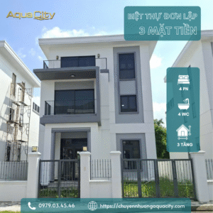 Biệt thự đơn lập 3 mặt tiền - View sông siêu đẹp tại Aqua City