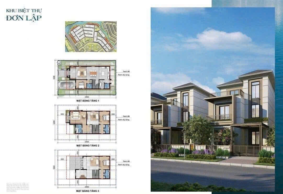 Bán biệt thự đơn lập view sông