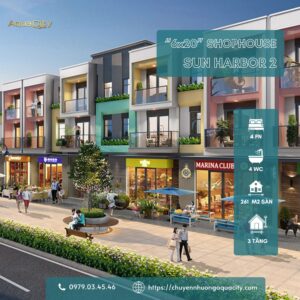 Shophouse 6x20 Sun Harbor 2, Aqua City - Vị trí khỏi chê, nhìn là muốn xuống tiền