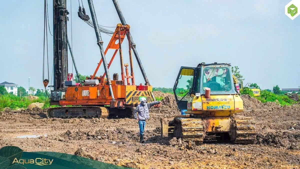 Aqua City Đảo Phượng Hoàng tăng tốc triển khai, đô thị sinh thái Aqua City, không khí thi công đang diễn ra khẩn trương