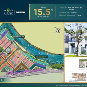 Bán biệt thự căn góc tại The Elite 1, Aqua City