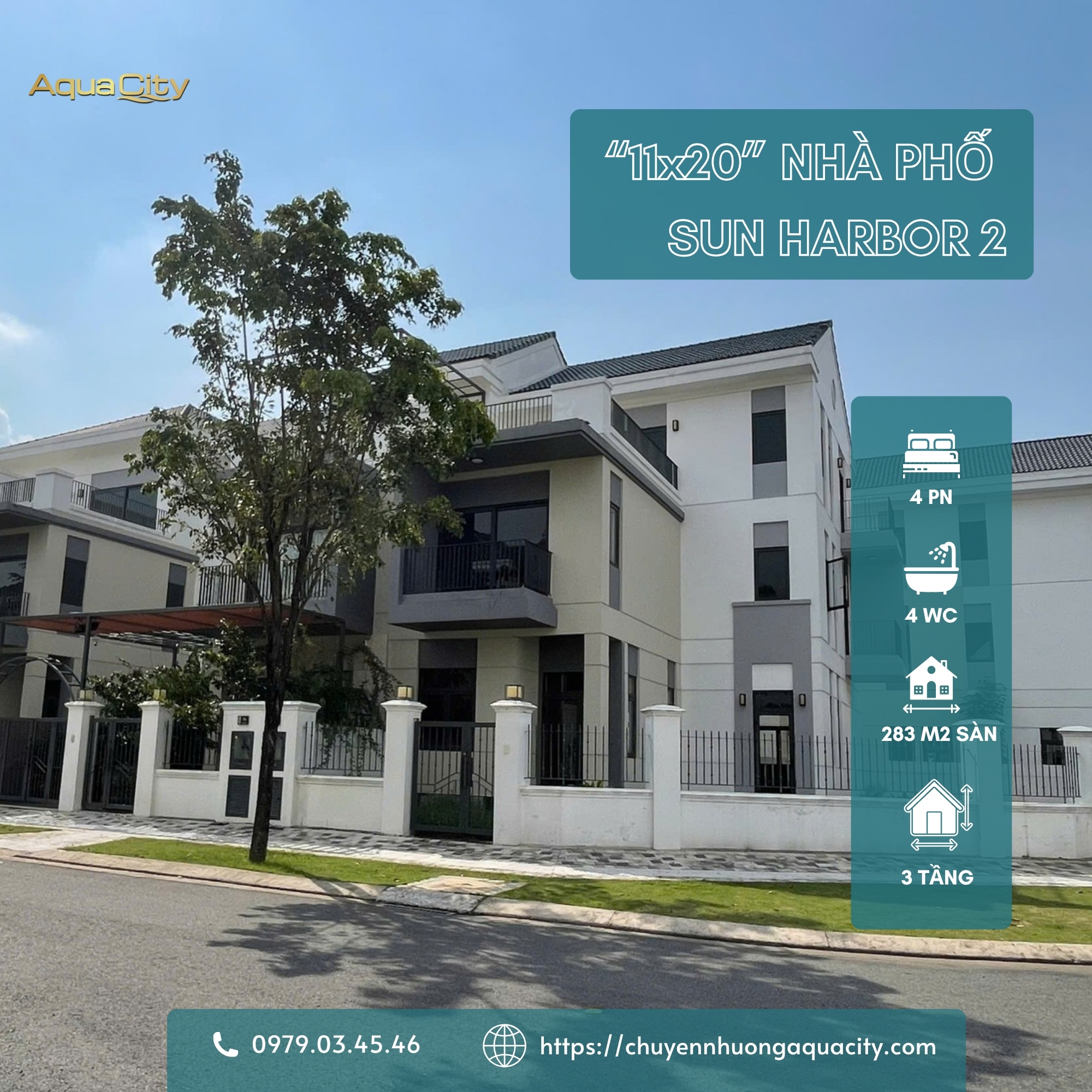 Tìm mua nhà phố căn góc, gần sông, gần clubhouse tại Aqua City