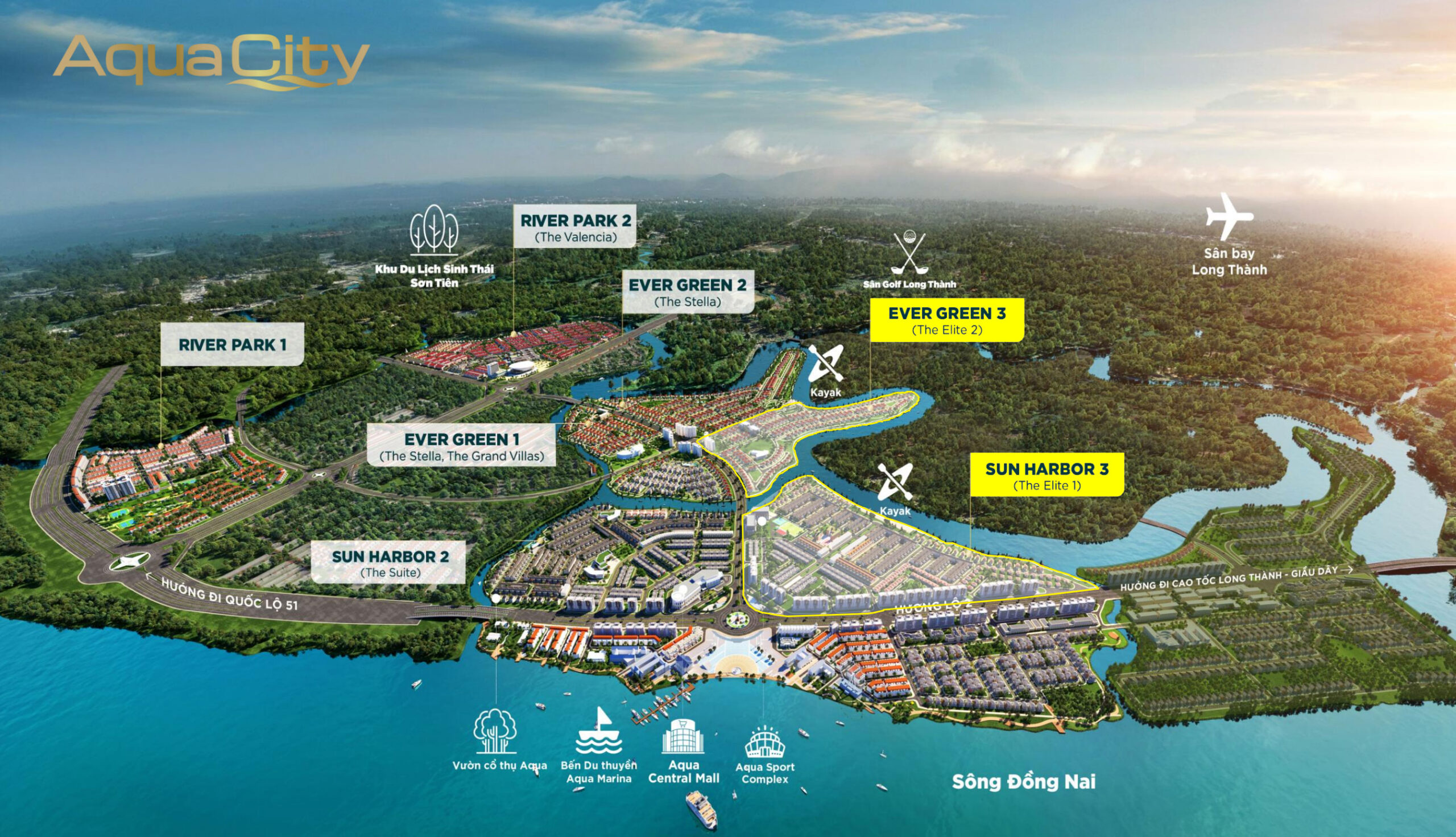 Phối cảnh khu The Elite Aqua City