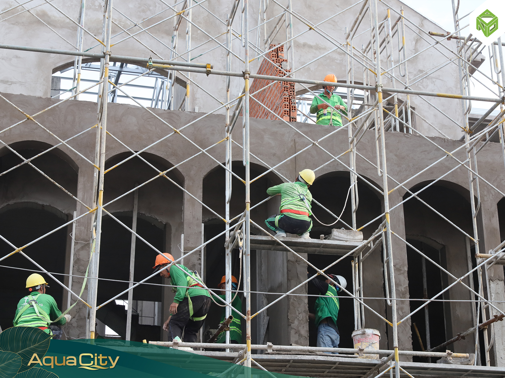 Tiến độ thi công tháng 11 tại Aqua City 