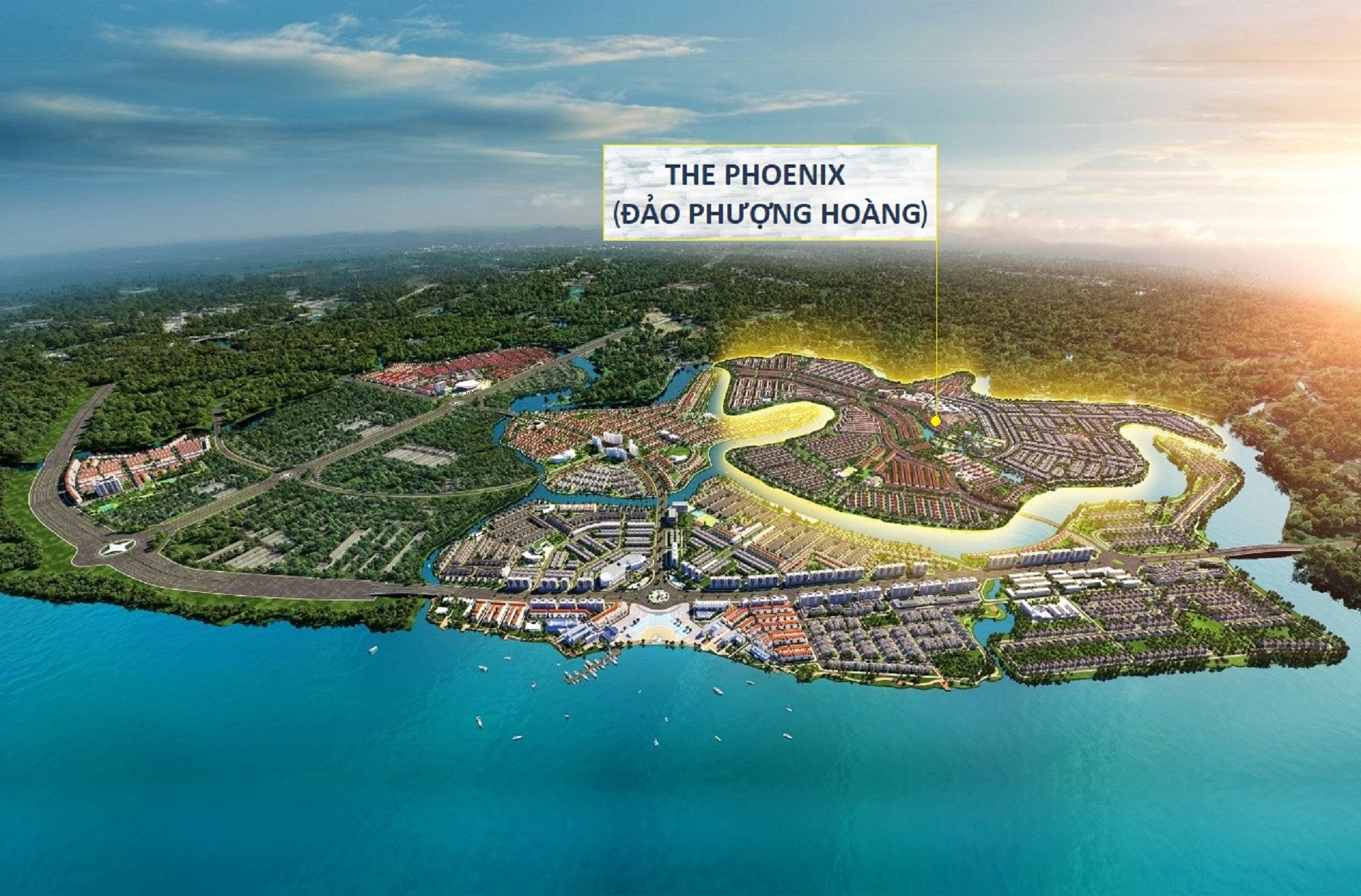 Vị trí đảo phượng hoàng Aqua City