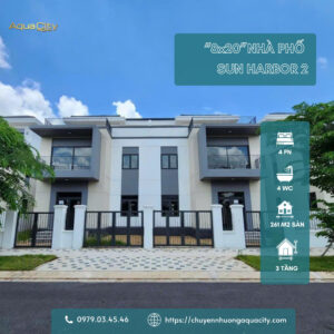Nhà phố 160m2 đường 19m khu Suite, Aqua City