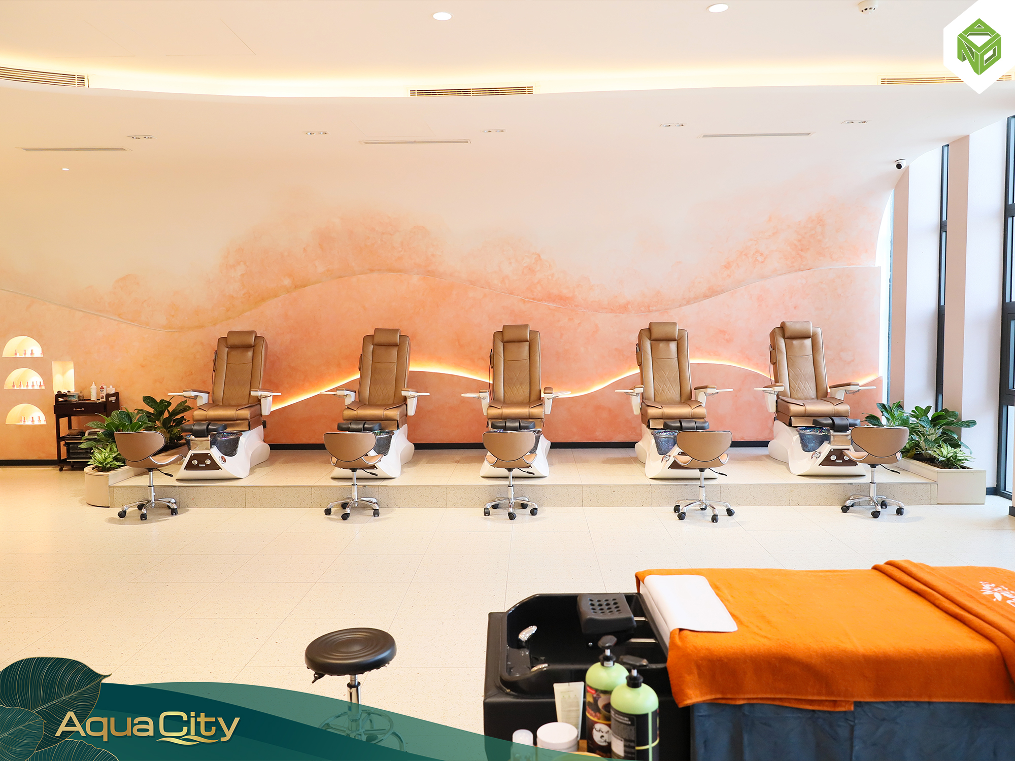 Không gian spa chăm sóc và phục hồi sức khỏe, nơi cư dân tái tạo năng lượng sau nhịp sống năng động mỗi ngày.