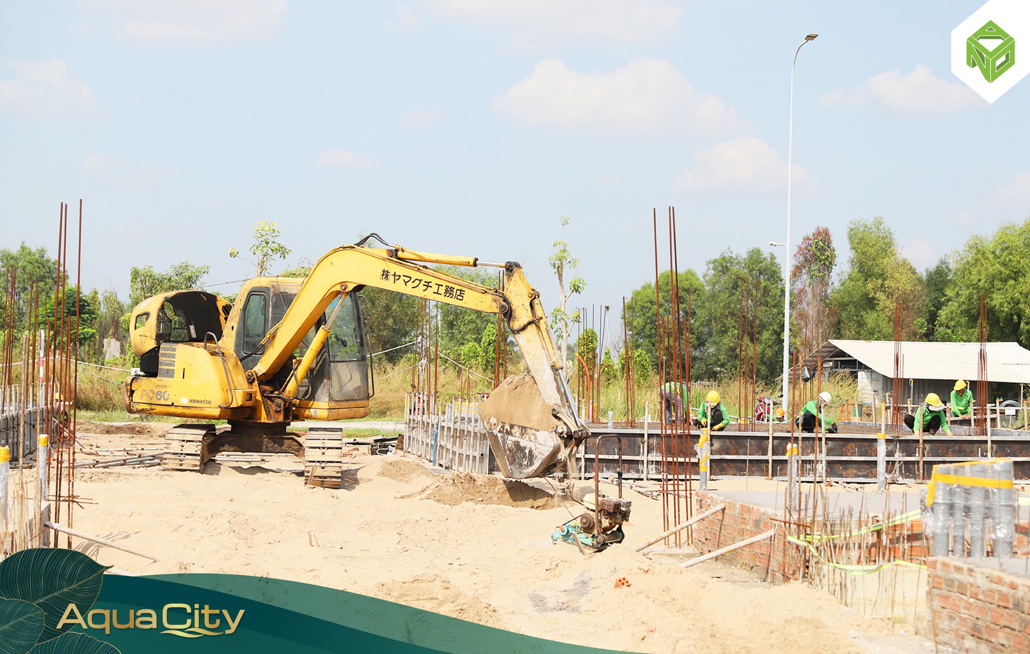 Các hạng mục trọng điểm ở công trường Ever Green đang được triển khai đồng bộ