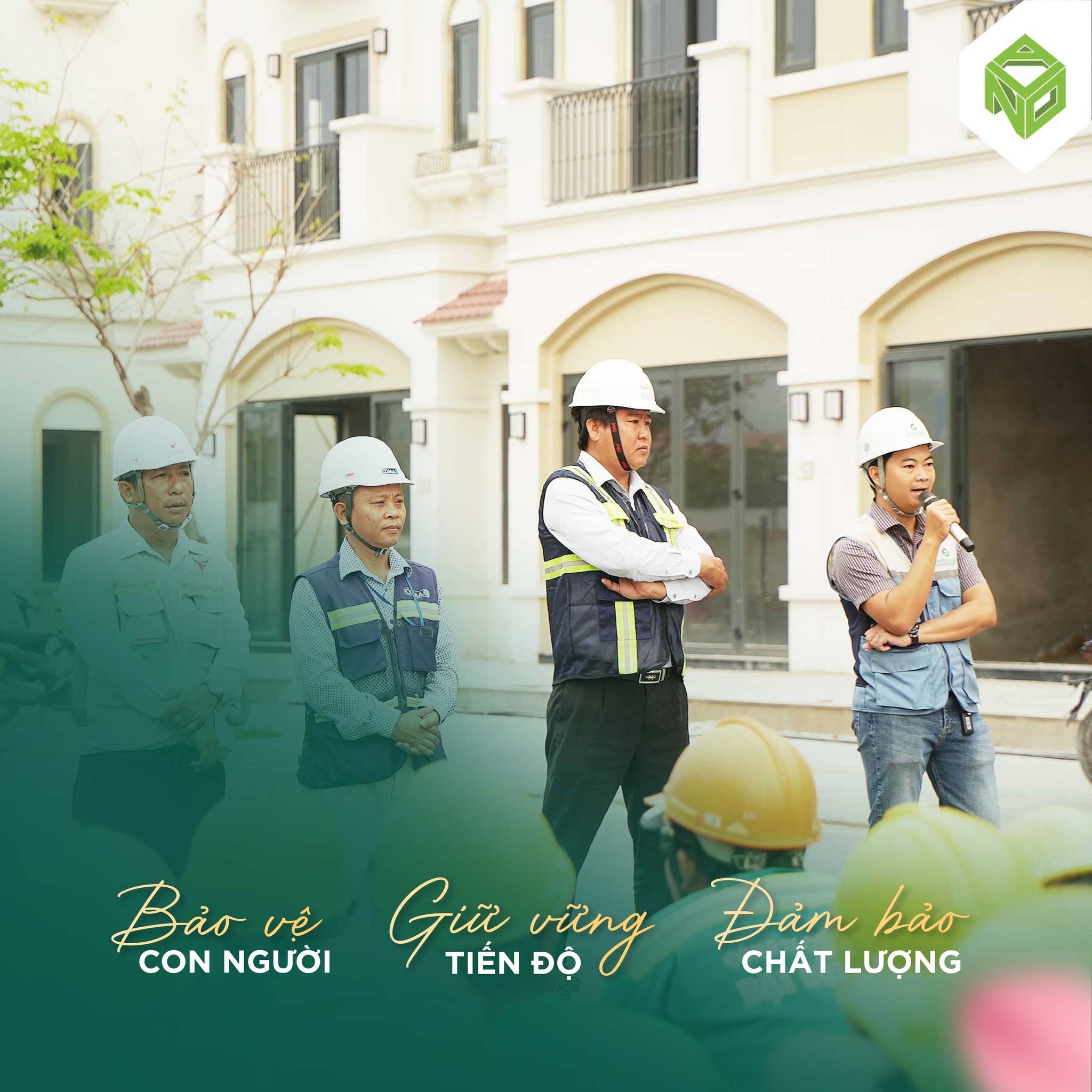 sinh hoạt an toàn lao động được triển khai bài bản nhằm đảm bảo chất lượng và an toàn toàn công trường