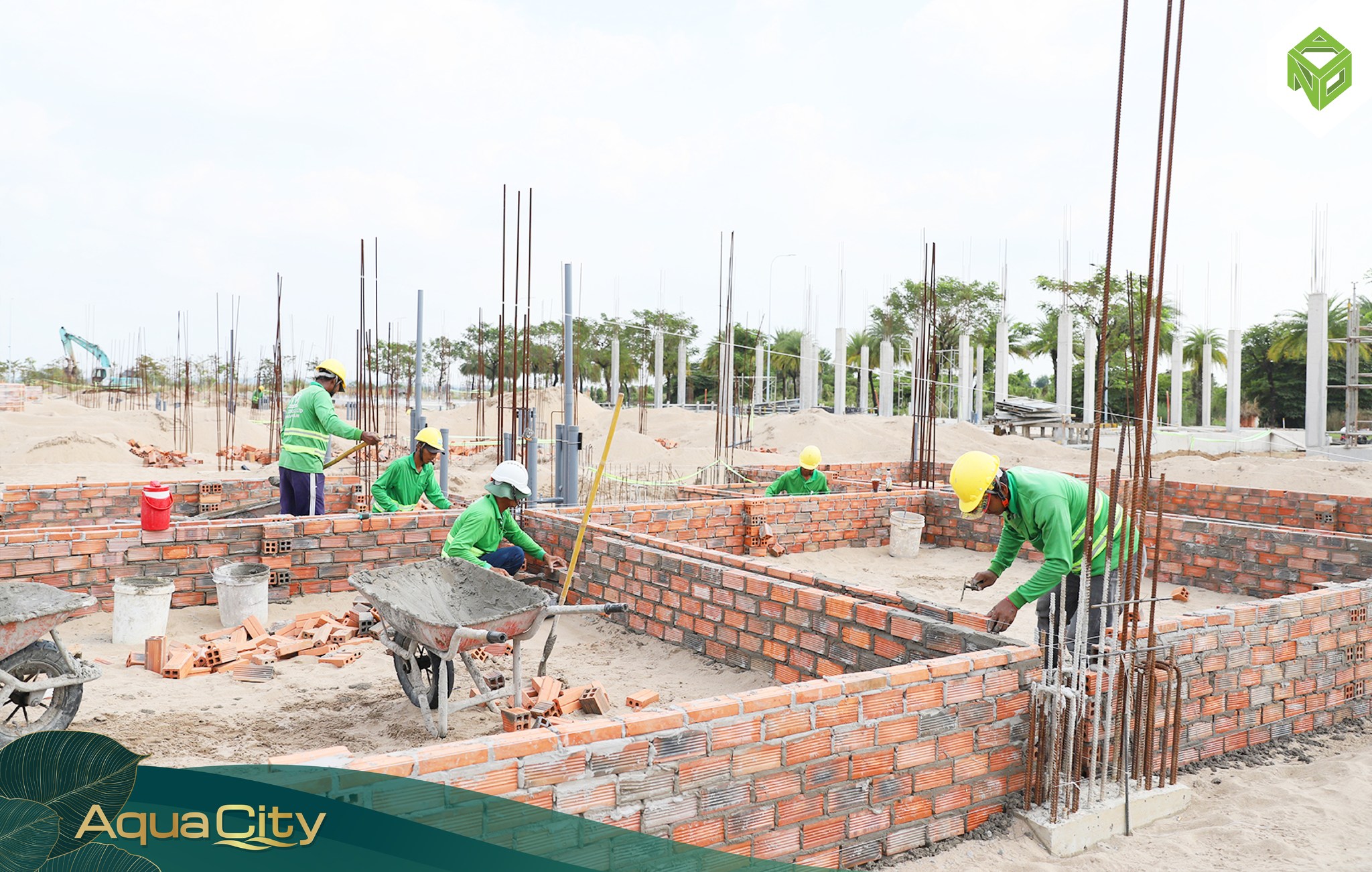 Các hạng mục trọng điểm ở công trường Ever Green đang được triển khai đồng bộ