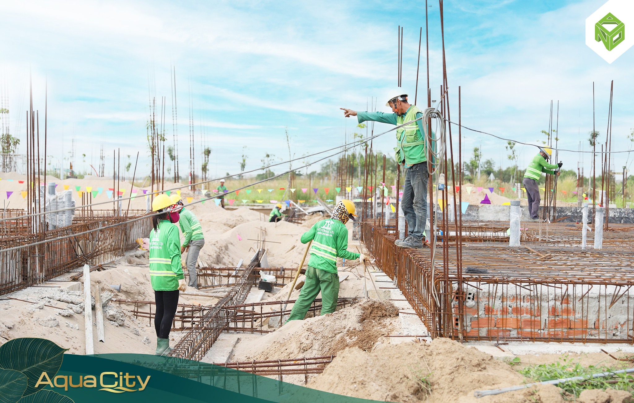 Các hạng mục trọng điểm ở công trường Ever Green đang được triển khai đồng bộ