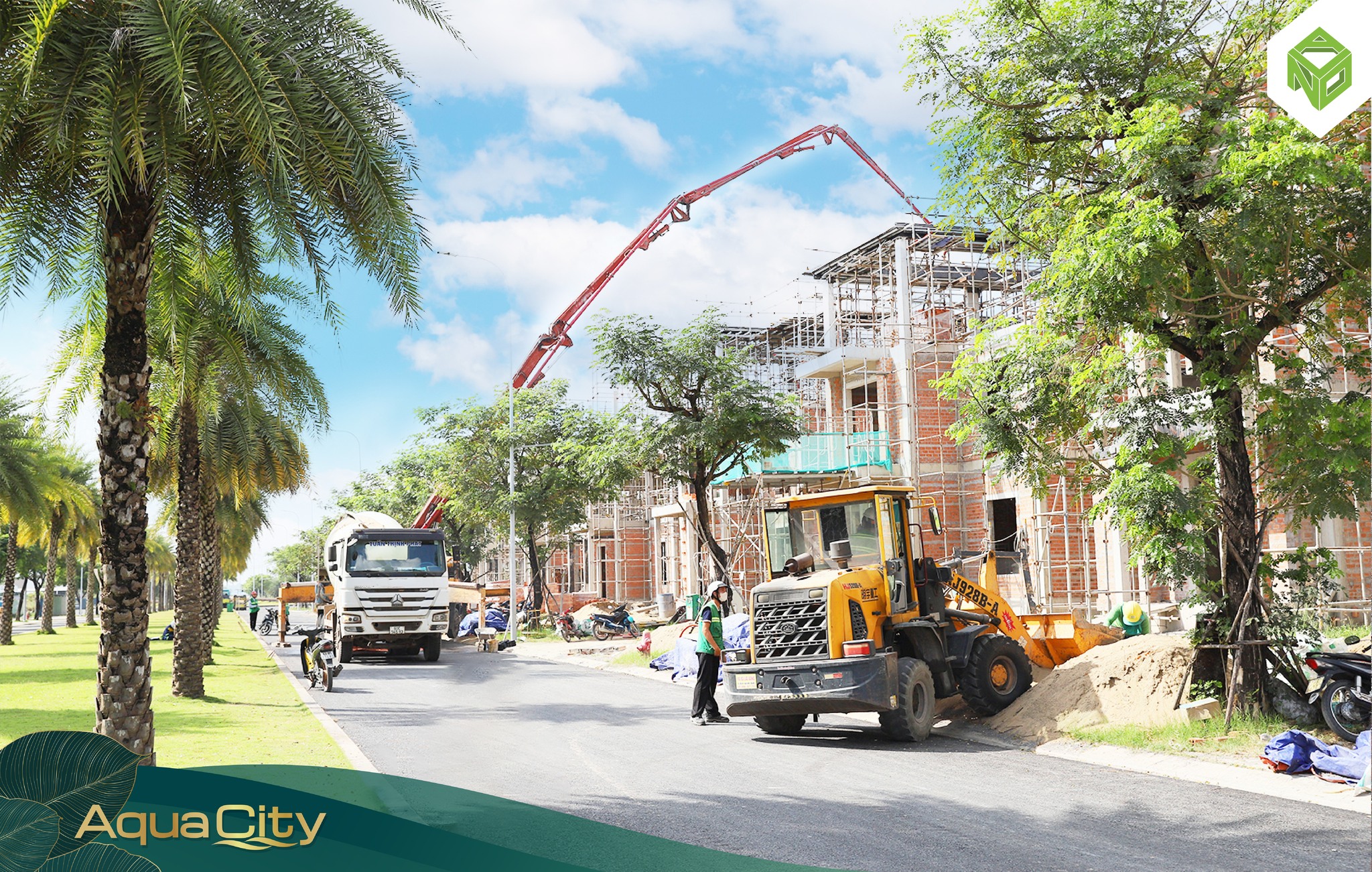 Các hạng mục trọng điểm ở công trường Ever Green đang được triển khai đồng bộ