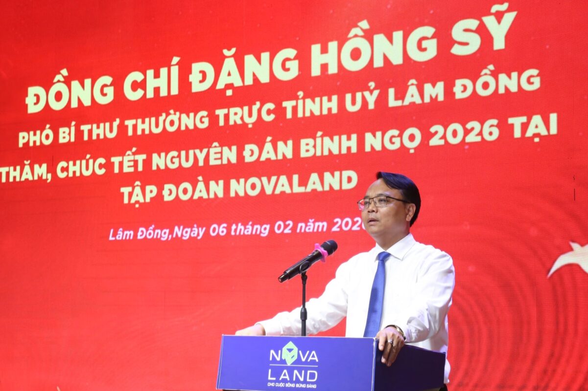 Phó Bí thư Thường trực Tỉnh ủy Lâm Đồng Đặng Hồng Sỹ thăm, chúc Tết Novaland